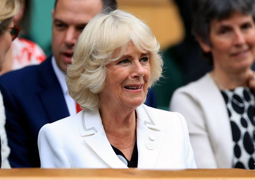 Camilla ospite al torneo di Wimbledon (Lapresse)